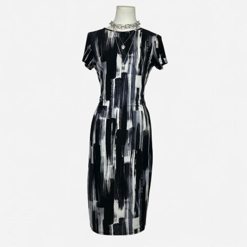 T‎ Bags Los Angeles Abstract Bodycon Dress Tagged L RUNS SMALL Grunge Alt